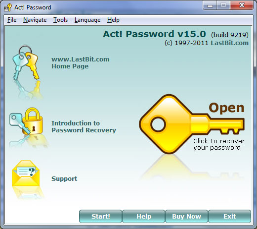 Screenshot of Act! Password