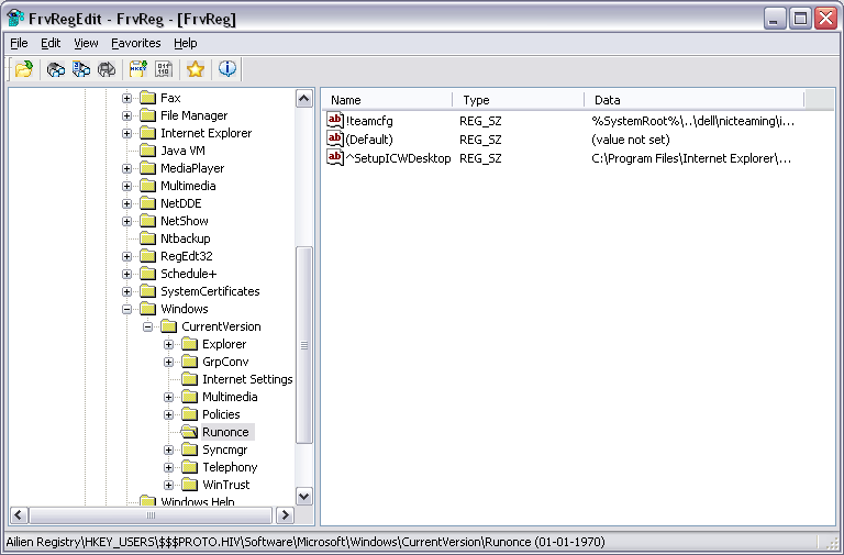 Screenshot of Alien Registry Viewer