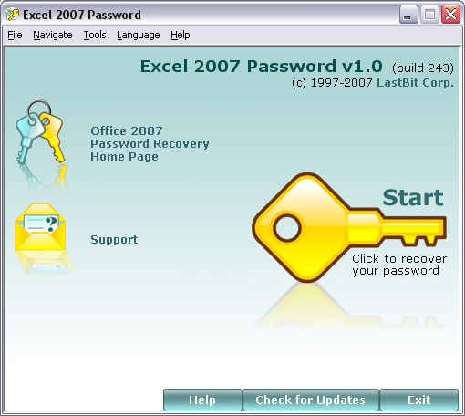 Excel 2007 Password Recovery free. download full Version With Crack