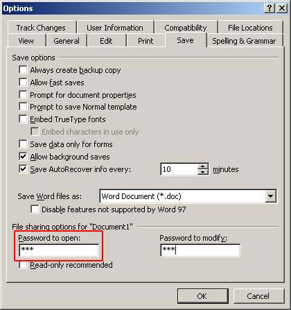 excel vba save word document with password