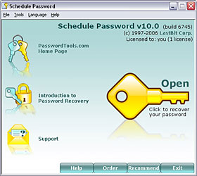 Password recovery tool for MS Schedule files.