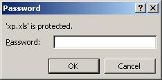 Excel password recovery article - password prompt screen