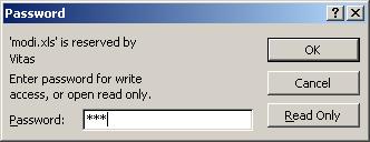 Excel password recovery article - password prompt screen